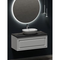 Столешница Sancos, 80 х 46 см, без отверстия под смеситель, цвет Black Sky, TT80A1