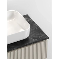 Столешница Sancos, 80 х 46 см, без отверстия под смеситель, цвет Black Sky, TT80A1