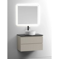 Столешница Sancos, 80 х 46 см, с отверстием под смеситель, цвет Black Sky, TT80A1X