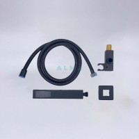 Душевая система ALMAes Elbe TVZ-0811, с изливом, цвет черный матовый