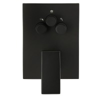 Душевая система ALMAes Eden TVZ-0817, термостатическая, 3 потребителя, с изливом, цвет черный матовый