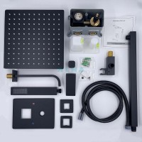 Душевая система ALMAes Liros TVZ-0889, цвет черный матовый