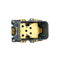 Душевая система ALMAes Khabur TVZ-0897, термостатическая, 3 потребителя, с изливом, цвет черный матовый