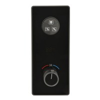 Душевая система ALMAes Ebro TVZ-8801, термостатическая, 3 потребителя, с изливом, цвет черный матовый