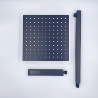Душевая система ALMAes Tiber TVZ-8805, термостатическая, 3 потребителя, с изливом, цвет черный матовый