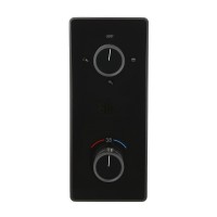 Душевая система ALMAes Tiber TVZ-8805, термостатическая, 3 потребителя, с изливом, цвет черный матовый