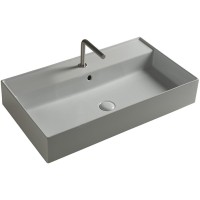 Раковина керамическая Tecla by Cezares Twenty TW05011, 81 х 46 см, чаша в центре, белый