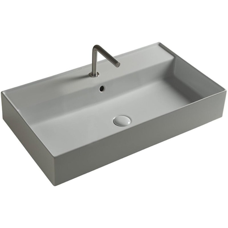 Раковина керамическая Tecla by Cezares Twenty TW05011, 81 х 46 см, чаша в центре, белый