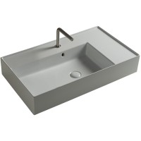 Раковина керамическая Tecla by Cezares Twenty TW08011, 81 х 46 см, чаша слева, белый