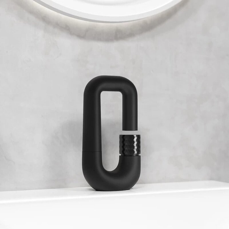 Смеситель для раковины Iddis Twist TWIBLBTi01, черный матовый