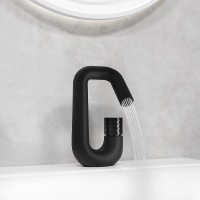 Смеситель для раковины Iddis Twist TWIBLBTi01, черный матовый