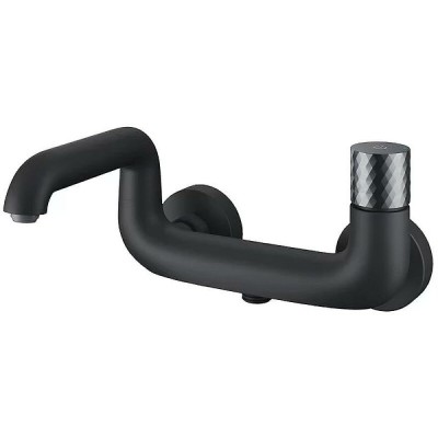 Смеситель для ванны и душа Iddis Twist TWIBLBTi02WA, черный матовый