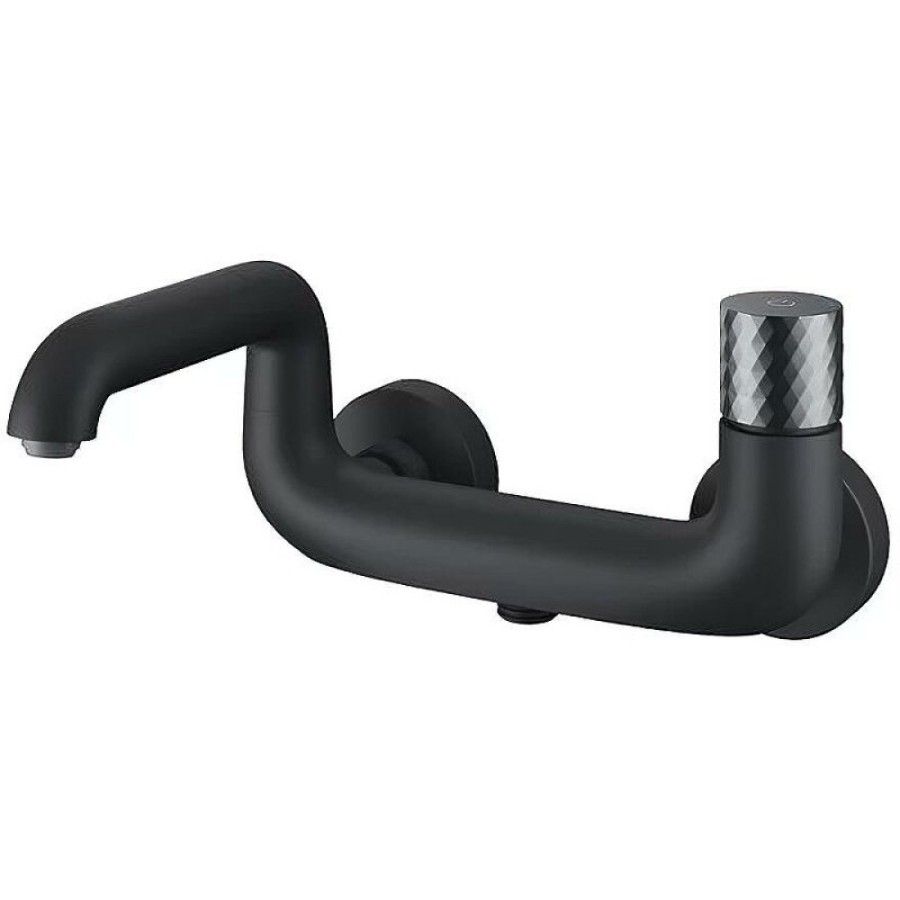 Смеситель для ванны и душа Iddis Twist TWIBLBTi02WA, черный матовый