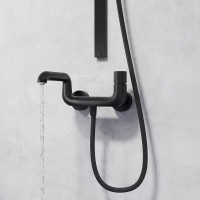 Смеситель для ванны и душа Iddis Twist TWIBLBTi02WA, черный матовый
