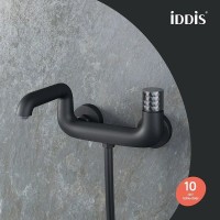 Смеситель для ванны и душа Iddis Twist TWIBLBTi02WA, черный матовый