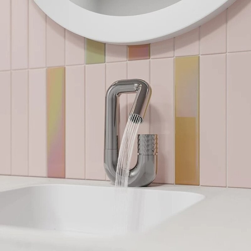 Смеситель для раковины Iddis Twist TWISBBTi01, хром глянцевый