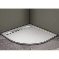 Душевой поддон Veconi Tezeo TZ05-100PL-01-19C3 stone, 100 х 100 см, четверть круга, белый матовый