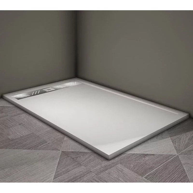 Душевой поддон Veconi Tezeo TZ07-14090PR-01-19C3 stone, 140 х 90 см, прямоугольный, белый матовый