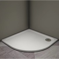 Душевой поддон Veconi Tezeo TZ10-100PL-01-19C3 stone, 100 х 100 см, четверть круга, белый глянцевый