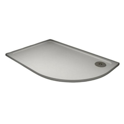 Душевой поддон Veconi Tezeo stone, 100 х 80 см, асимметричный, белый глянцевый, левый/правый, TZ11L/R