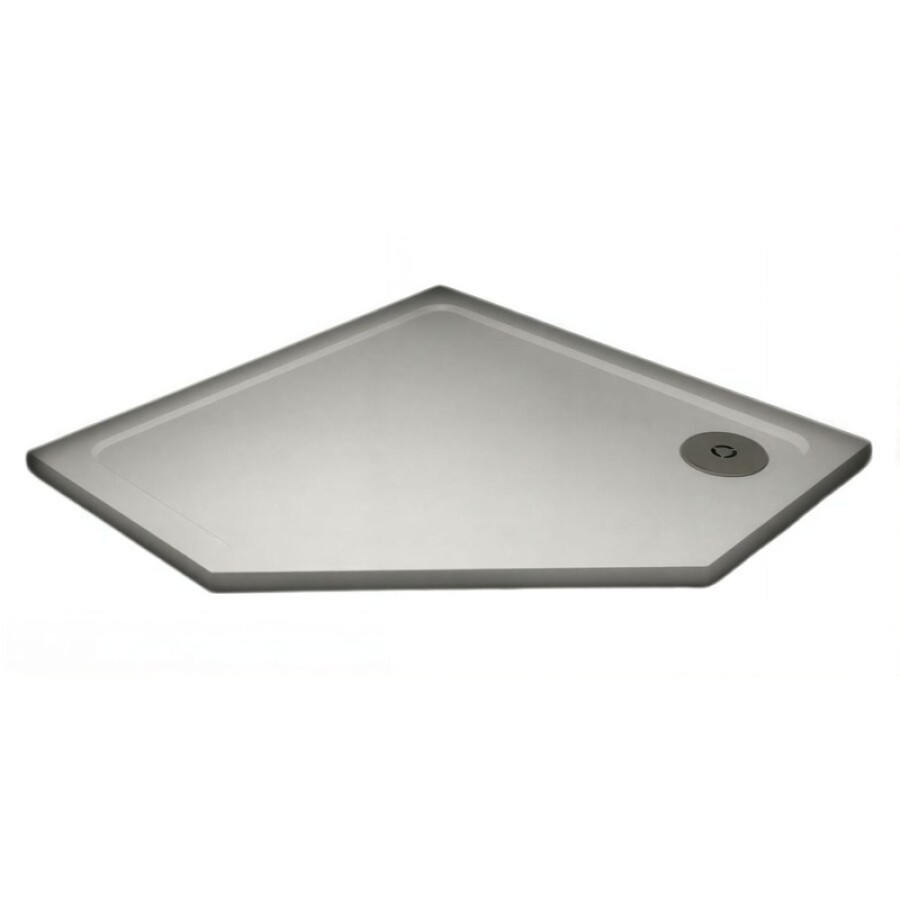 Душевой поддон Veconi Tezeo TZ12-90T-01-19C3 stone, 90 х 90 см, пятиугольный, белый глянцевый