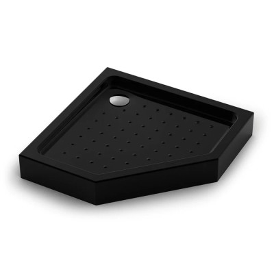 Душевой поддон Veconi Tezeo TZ53B-100-C5 acrylic, 100 х 100 см, пятиугольный, черный