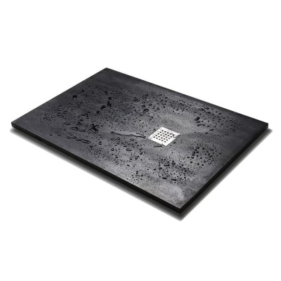 Душевой поддон Veconi Tezeo TZW21B-128-R1 stone, 120 х 80 см, прямоугольный, черный