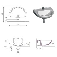 Раковина Cersanit President U-UM-P60/1 P 60 B