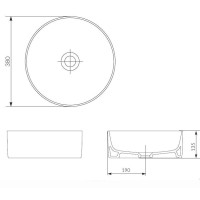 Раковина Cersanit Crea 38 UM-CRE38/1-oc-R, D 38 см