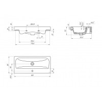 Раковина Cersanit Moduo P-UM-MOD80SL/1 80 Slim см, белый