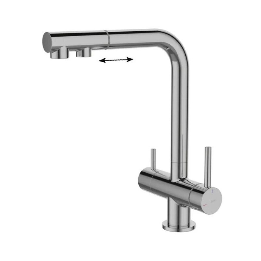 Смеситель для кухонной мойки Iddis Umbra UMBSBPFi05, с подключением к фильтру, хром