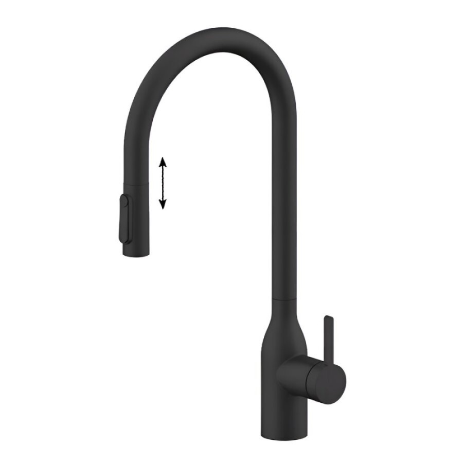 Смеситель для кухонной мойки Paulmark Universal Un213880-AN, с подключением к фильтру, антрацит