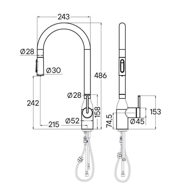Смеситель для кухонной мойки Paulmark Universal Un213880-LG, с подключением к фильтру, золото светлое