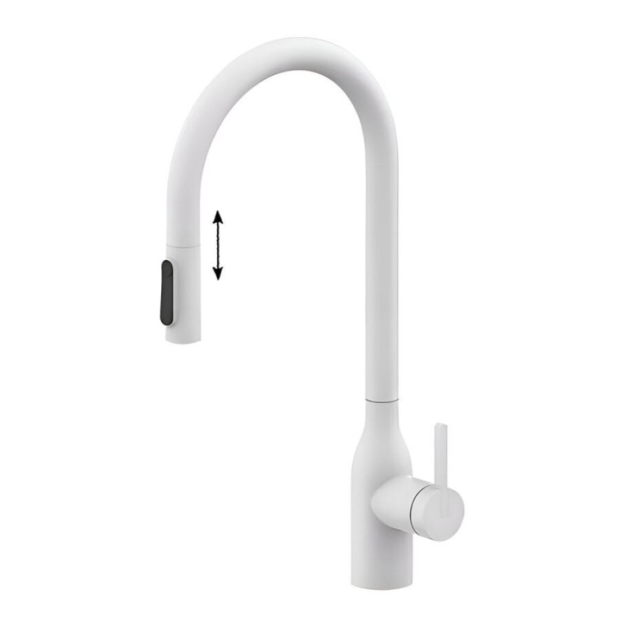 Смеситель для кухонной мойки Paulmark Universal Un213880-WH, с подключением к фильтру, белый