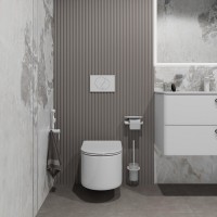Клавиша смыва Iddis Unifix UNI02MWi77 универсальная, матовый белый