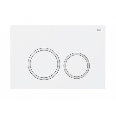 Клавиша смыва Iddis Unifix UNI03WCi77 универсальная, матовый белый с хромовыми кольцами