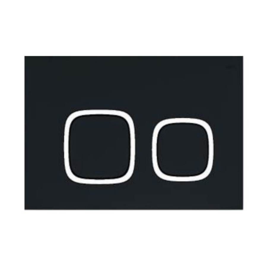 Клавиша смыва Iddis Unifix UNI04BCi77 универсальная, матовый черный c хромовыми кольцами