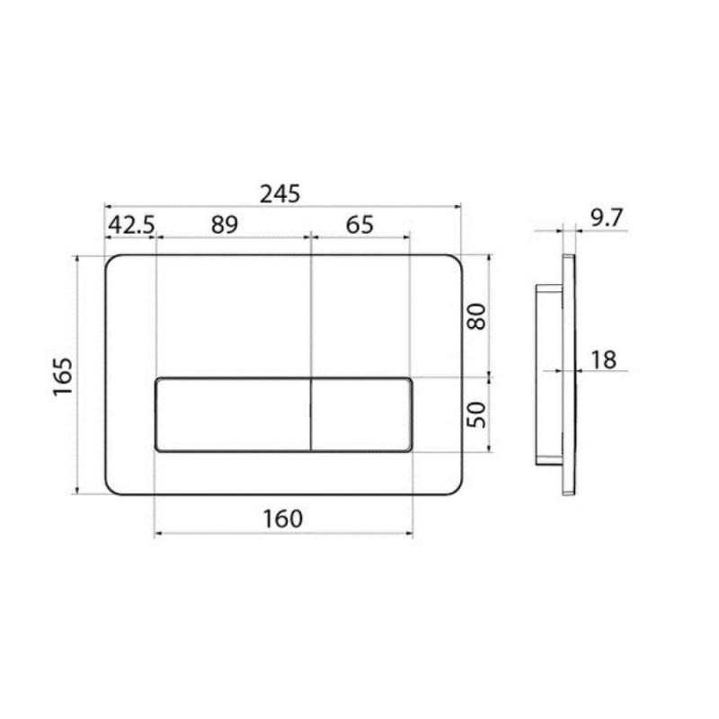 Клавиша смыва Iddis Unifix UNI10W0i77 универсальная белый глянцевый 010