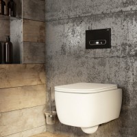 Клавиша смыва Iddis Unifix UNI71MBi77, универсальная, матовый черный