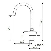 Смеситель Cezares Unika UNIKA-LSM1-A-01-W0 для раковины, хром