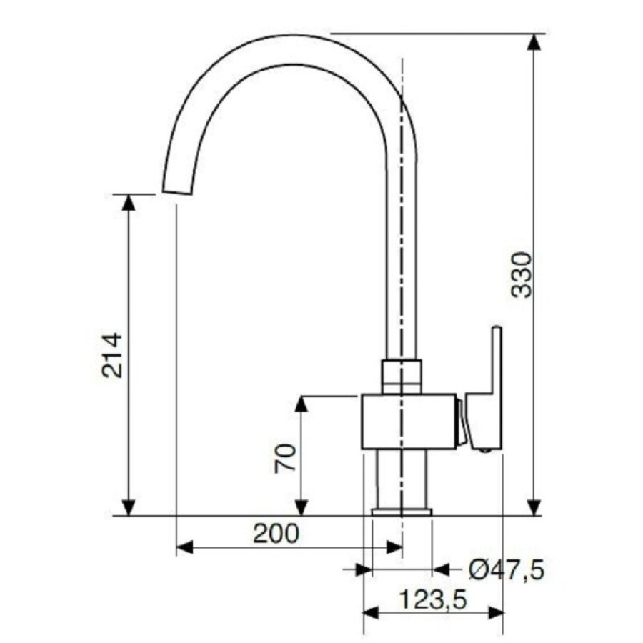 Смеситель Cezares Unika UNIKA-LSM1-A-01-W0 для раковины, хром