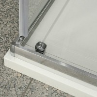 Душевой уголок BelBagno Unique 115 х 90 см, стекло прозрачное, профиль хром, UNIQUE-AH-1-100/115-90-C-Cr