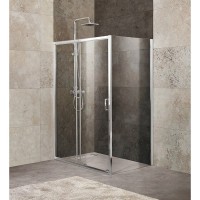 Душевой уголок BelBagno Unique 115 х 90 см, стекло прозрачное, профиль хром, UNIQUE-AH-1-100/115-90-C-Cr