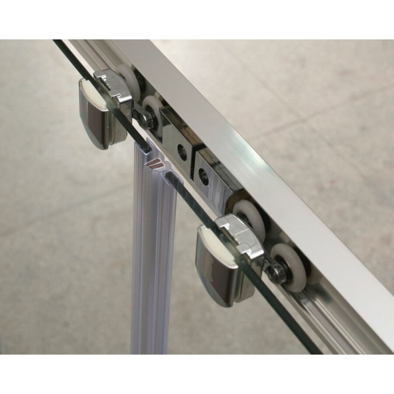 Душевой уголок BelBagno UNIQUE-AH-21-170/200-90-C-Cr, 200 х 90 х 190 см, профиль хром, стекло прозрачное