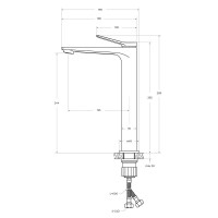 Смеситель BelBagno Unique-LMC-CRM-W0 для раковины, без донного клапана, хром
