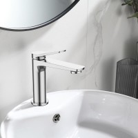 Смеситель BelBagno Unique-LVM-CRM-W0 для раковины, без донного клапана, хром