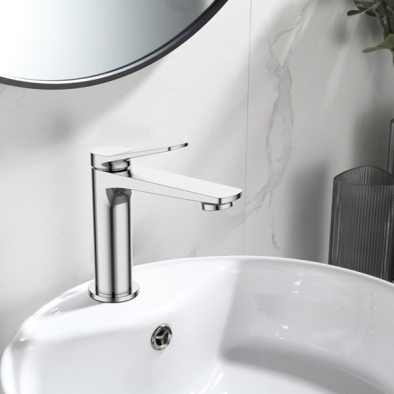 Смеситель BelBagno Unique-LVM-CRM-W0 для раковины, без донного клапана, хром