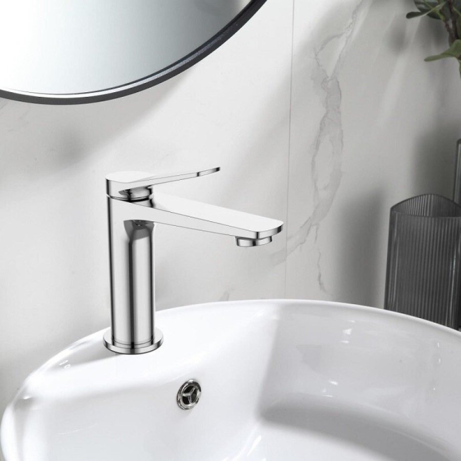 Смеситель BelBagno Unique-LVM-CRM-W0 для раковины, без донного клапана, хром
