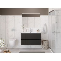 Тумба под раковину BelBagno UNO-1000-2C-SO-GSO, 100 см, подвесная, темно-серая матовая