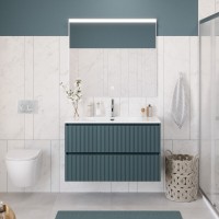 Тумба под раковину BelBagno UNO-1200-2C-SO-AO, 120 см, подвесная, голубая матовая